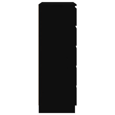 vidaXL Zásuvková skrinka čierna 60x36x103 cm spracované drevo