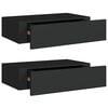 vidaXL Z&aacute;suvkov&eacute; police n&aacute;stenn&eacute; 2 ks čierne 40x23,5x10 cm MDF