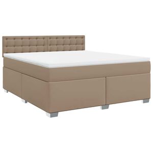 vidaXL Boxspring posteľ s matracom kapuč&iacute;nov&aacute; 180x200 cm umel&aacute; koža