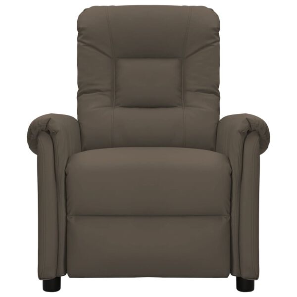 vidaXL Elektrické masážne kreslo sivé umelá koža