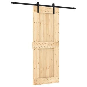 vidaXL Posuvn&eacute; dvere Pr&iacute;rodn&aacute; a čierna 80 x 210 cm