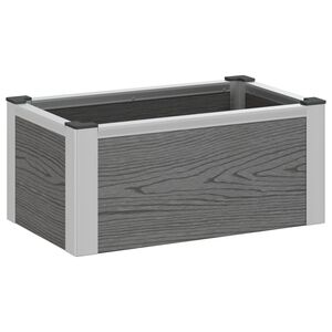 vidaXL Vyv&yacute;&scaron;en&yacute; z&aacute;hradn&yacute; z&aacute;hon Siv&aacute; 50 x 30 x 22 cm WPC a hlin&iacute;k