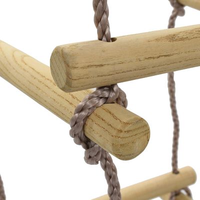 vidaXL Detský lanový rebrík 200 cm drevený