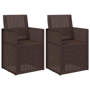 vidaXL Z&aacute;hradn&eacute; jed&aacute;lensk&eacute; stoličky 2 pcs Hned&aacute; PP