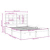 vidaXL Posteľn&yacute; r&aacute;m, dreven&yacute; mas&iacute;v 180x200 cm, Super King