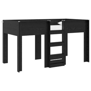 vidaXL Poschodov&aacute; posteľ pre deti s matracmi Čierny dub 100 x 200 cm