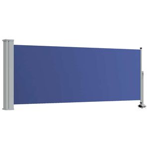 vidaXL Zaťahovacia bočn&aacute; mark&iacute;za na terasu 100x300 cm, modr&aacute;