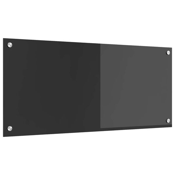 vidaXL Kuchynský backsplash Tmavo šedá 90 x 40 x 0,6 cm tvrdené sklo