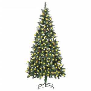 vidaXL Osvetlen&yacute; umel&yacute; vianočn&yacute; stromček so &scaron;i&scaron;kami 210 cm