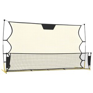vidaXL Futbalov&aacute; odrazov&aacute; sieť čierno-žlt&aacute; 183x85x120 cm polyester
