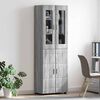 vidaXL Highboard FLORIN Siv&yacute; Sonoma 60 x 35 x 182 cm Kompozitn&eacute; drevo