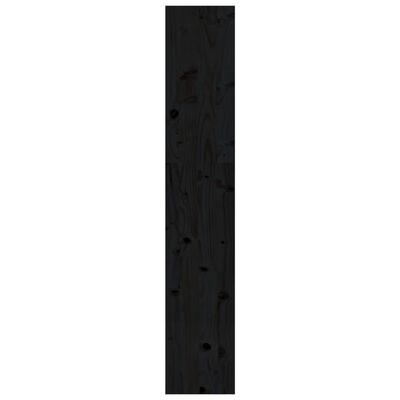 vidaXL Knižnica/deliaca stena čierna 80x30x167,4 cm masívna borovica