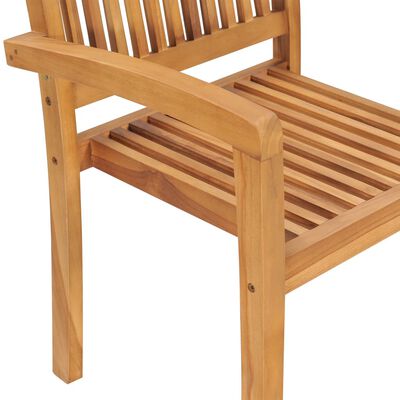 vidaXL Záhradné stoličky 2 ks béžové podložky tíkový masív