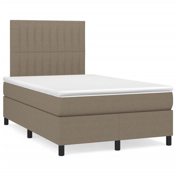 vidaXL Boxspring posteľ s matracom sivohned&aacute; 120x190 cm l&aacute;tka