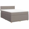 vidaXL Posteľn&yacute; r&aacute;m boxspring s matracom sivohned 160x200 cm l&aacute;tka