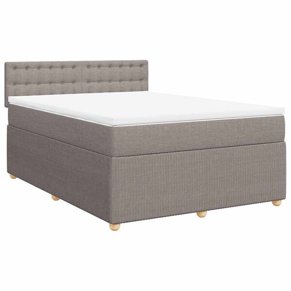 vidaXL Posteľn&yacute; r&aacute;m boxspring s matracom sivohned 160x200 cm l&aacute;tka