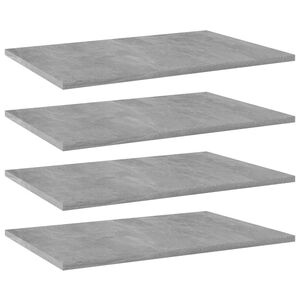 vidaXL Pr&iacute;davn&eacute; police 4ks, bet&oacute;novo siv&eacute; 60x40x1,5cm kompozitn&eacute; drevo