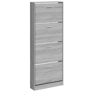 vidaXL Botn&iacute;k Siv&yacute; dub sonoma 59x17x150 cm spracovan&eacute; drevo
