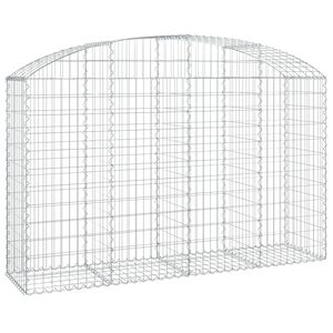 vidaXL Obl&uacute;kov&yacute; gabionov&yacute; k&ocirc;&scaron; 200x50x120/140 cm pozinkovan&eacute; železo