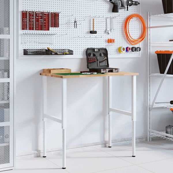 vidaXL pracovný stôl 100x60x(71,5-98) cm masívny dub