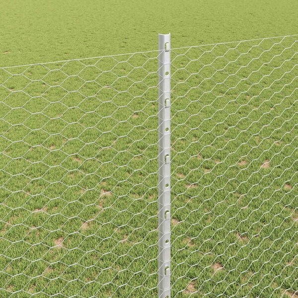 vidaXL Plot s podperou Strieborn&aacute; 1,6 x 100 m Oceľ