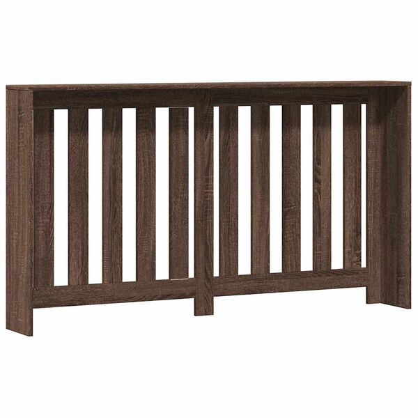 vidaXL Kryt na radi&aacute;tor hned&yacute; dub 149x20x82 cm kompozitn&eacute; drevo