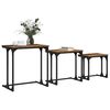 vidaXL Nesting kávový stôl 3 pcs Staré drevo 50.5 x 35 x 53 cm