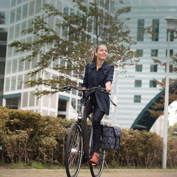 Willex Cyklistick&aacute; ta&scaron;ka 36 l čierno-hned&aacute; Fantasy stromy 13961