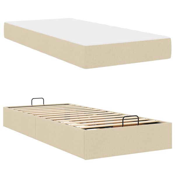 vidaXL R&aacute;m postele s matracom s matracmi 2 pcs Kr&eacute;mov&aacute; l&aacute;tka