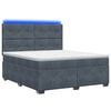 vidaXL Posteľ boxspring s matracom Tmavosiv&aacute; 180 x 200 cm Zamat