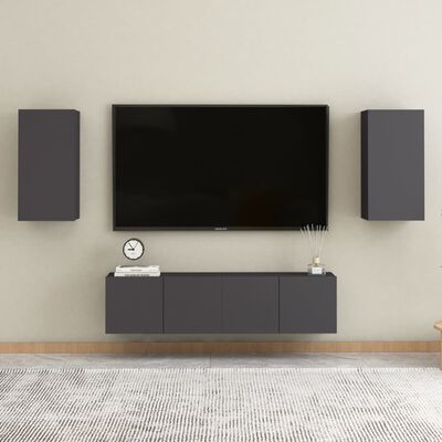 vidaXL TV skrinka, sivá 30,5x30x60 cm, kompozitné drevo