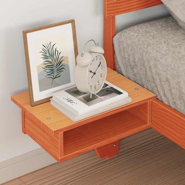 vidaXL Rám postele Včelí hnedý 75 x 190 cm Masívne borovicové drevo