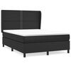 vidaXL Boxspring posteľ s matracom čierna 140x200 cm umel&aacute; koža