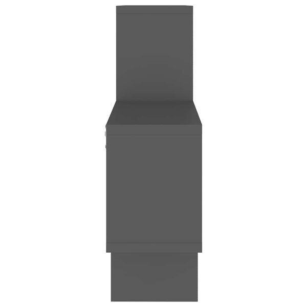 vidaXL N&aacute;stenn&aacute; polica v tvare auta siv&aacute; 82x15x51 cm kompozitn&eacute; drevo