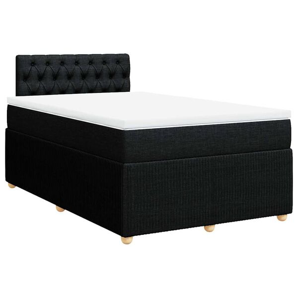 vidaXL Boxspring posteľ s matracom čierny 120x200 cm l&aacute;tka