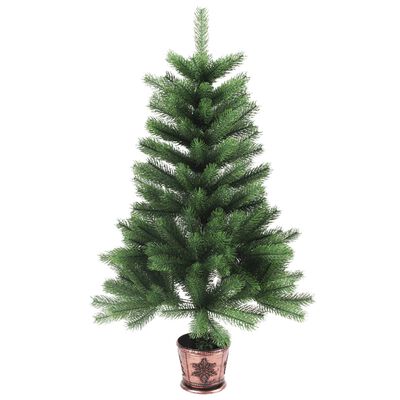 vidaXL Osvetlený umelý vianočný stromček 65 cm, zelený