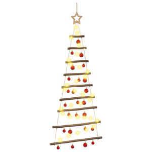 vidaXL Zavesen&yacute; vianočn&yacute; stromček s guľami 120 cm 50 LED Tepl&aacute; biela