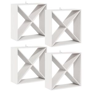 vidaXL Reg&aacute;l na v&iacute;no 4 pcs Biela 62 x 25 x 62 cm