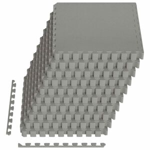 vidaXL Podložka pod baz&eacute;n 40 pcs Siv&aacute; 14,4 m&sup2; EVA pena