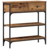 vidaXL Konzolov&yacute; st&ocirc;l Star&eacute; drevo 72,5 x 25 x 75 cm Kompozitn&eacute; drevo
