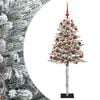 vidaXL Umel&yacute; vianočn&yacute; stromček s guľami 120 cm 150 LED Tepl&aacute; biela