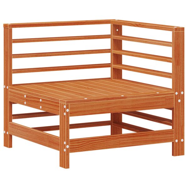 vidaXL Z&aacute;hradn&yacute; lounge set 7 pcs Voskov&aacute; Hned&aacute; Mas&iacute;vna borovica