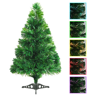 vidaXL Umelý vianočný stromček s optickým vláknom zelený 64 cm