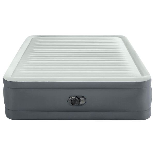 Intex Nafukovacia posteľ PremAire bielošedá veľkosť Queen 152x203x46cm