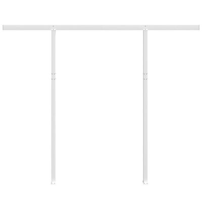 vidaXL Súprava markízových stĺpikov biela 300x245 cm železo