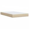 vidaXL Boxspring posteľ s matracom kr&eacute;mov&yacute; 120x200 cm l&aacute;tka