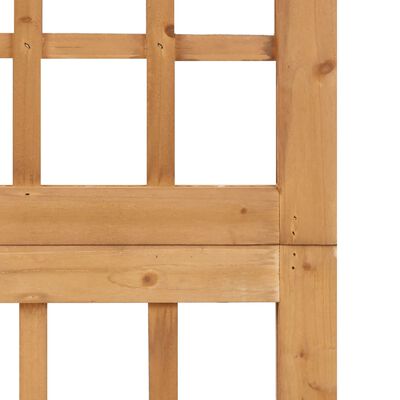 vidaXL 3-panelový paraván/mriežka masívne jedľové drevo 121x180,5 cm