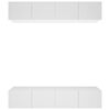 vidaXL TV skrinky 4 ks biele 80x30x30 cm spracovan&eacute; drevo