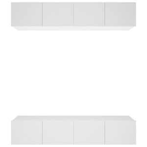 vidaXL TV skrinky 4 ks biele 80x30x30 cm spracovan&eacute; drevo