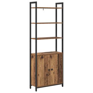 vidaXL Knižnica 6 &uacute;rovn&iacute; 60 x 24 x 161 cm Kompozitn&eacute; drevo Star&eacute; drevo